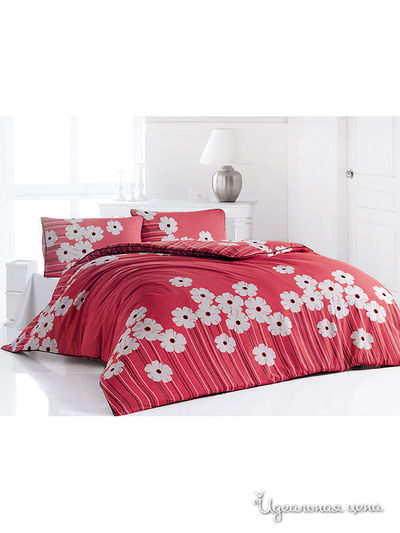 Постельное белье Issimo, цвет красный/белый