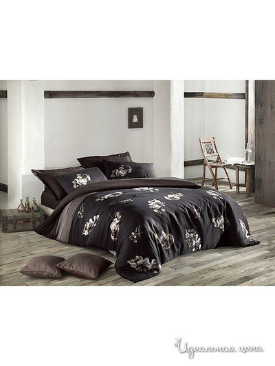 Комплект постельного белья Евро Issimo, цвет черный
