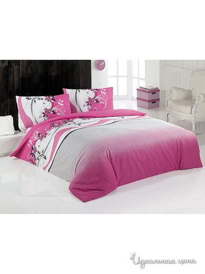 Постельное белье Issimo, цвет белый/розовый