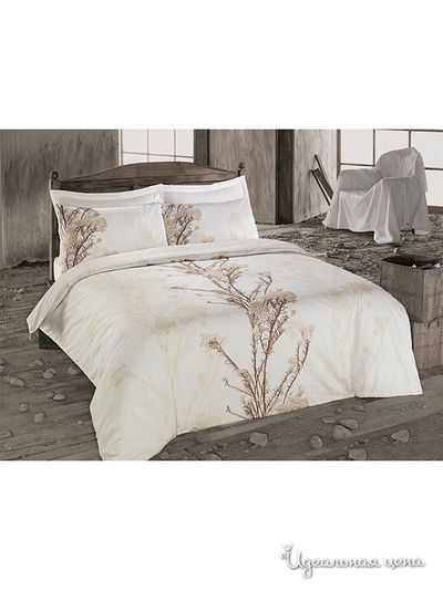 Постельное белье Issimo, цвет молочный/коричневый