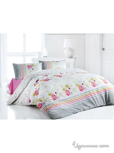 Постельное белье Issimo, цвет серый/розовый