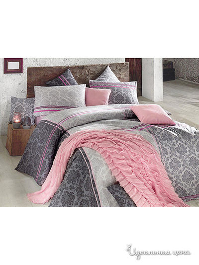 Постельное белье Issimo, цвет серый/розовый