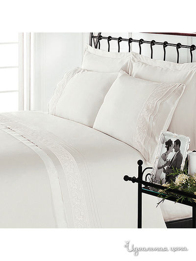 Комплект постельного белья Евро Issimo, цвет кремовый