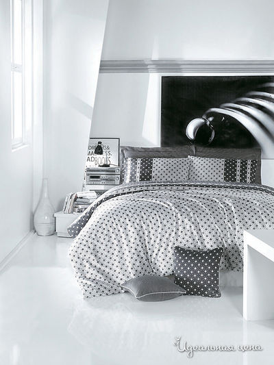 Постельное белье Issimo, цвет серый/белый