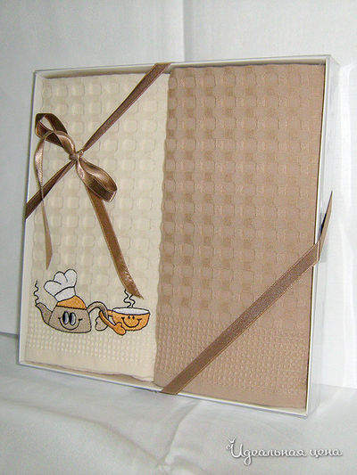 Набор салфеток, 50х70 см Issimo, цвет кремовый/коричневый