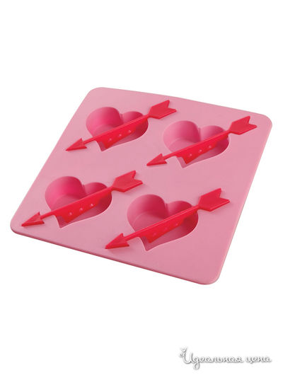 Формы для льда "Стрелы Амура", 17х17 см Regent, цвет розовый, красный