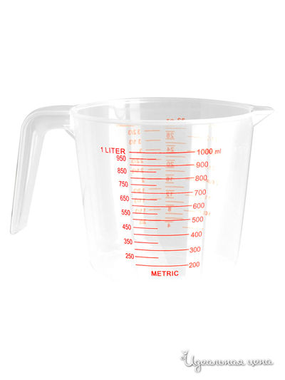 Мерный кувшин 1л Regent, цвет белый, салатовый