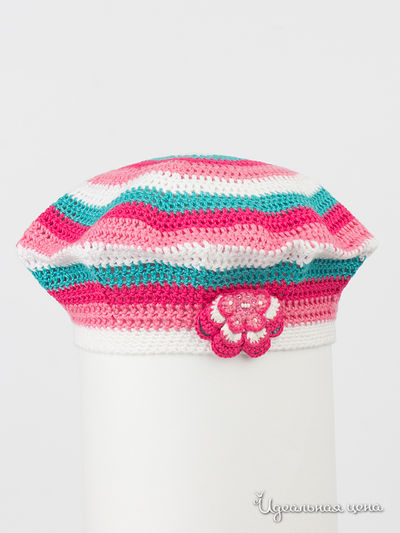 Берет Happyhats, цвет белый/розовый/зеленый