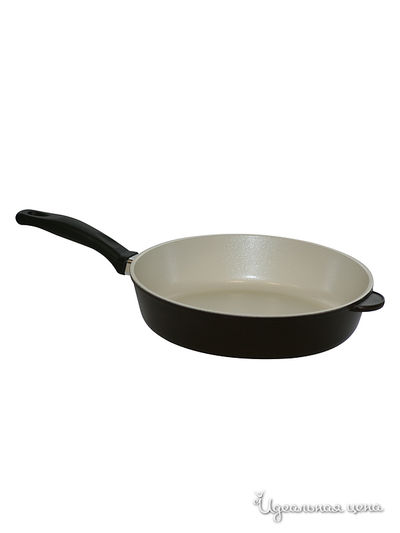 Сковорода 28 см Любава, цвет коричневый, белый