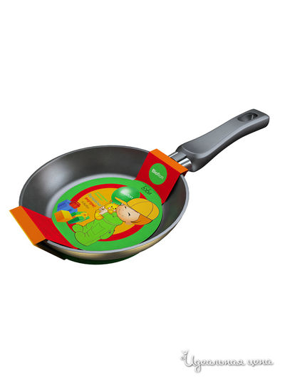 Сковорода 12 см Биофлон, цвет лимонный, зеленый