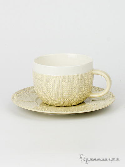 Чашка с блюдцем Nuova R2S, цвет бежевый