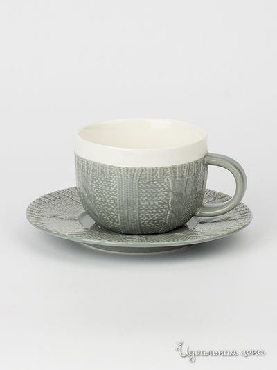 Чашка с блюдцем Nuova R2S, цвет серый