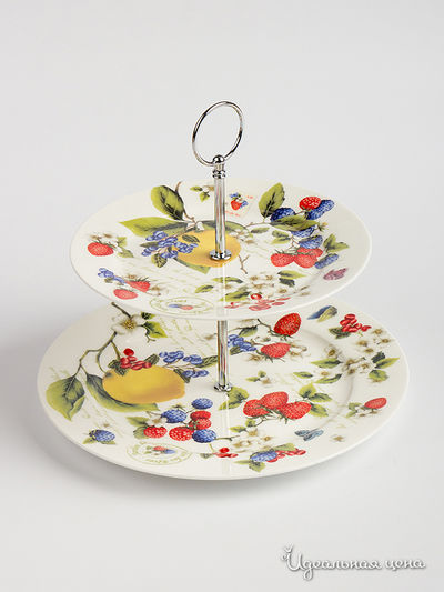 Двухъярусная ваза для фруктов Nuova R2S, цвет Мультиколор