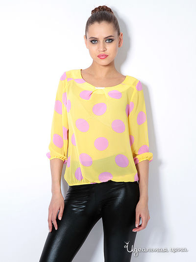 Блуза L.A.V. Fashion, цвет желтый, розовый