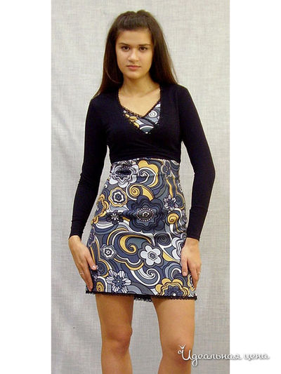 Платье Ladystyle, цвет Черно-беж