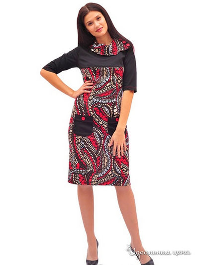 Платье Ladystyle, цвет черный, красный