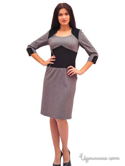 Платье Ladystyle, цвет Серо-черное