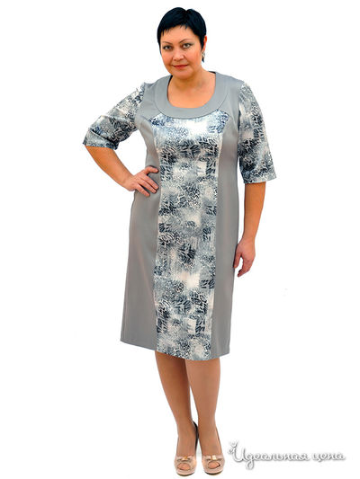 Платье Ladystyle, цвет серое с леопардовым принтом