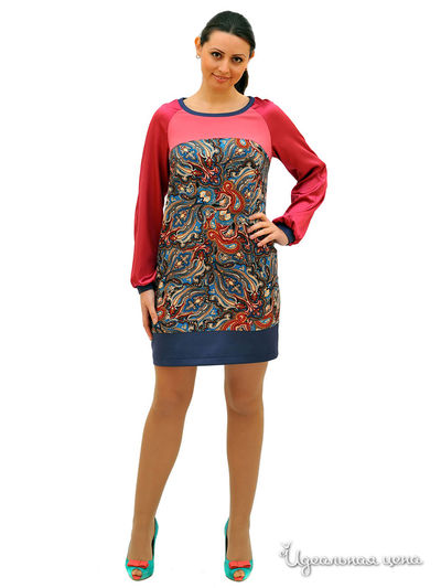 Платье Ladystyle, цвет бордовый, синий