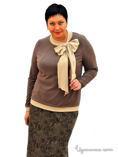 Блуза Ladystyle, цвет кофейный