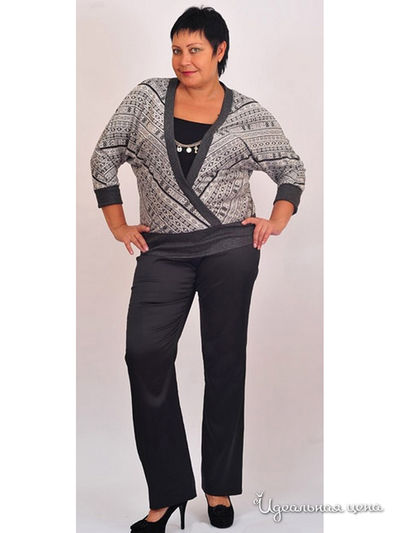 Блуза Ladystyle, цвет серый