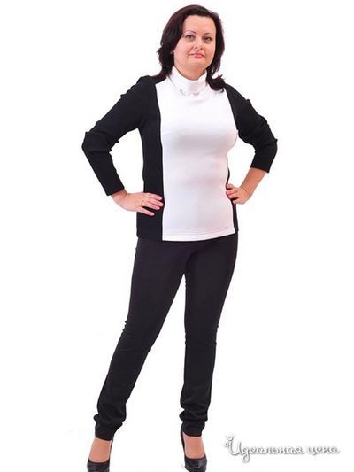 Блуза Ladystyle, цвет черно-белый