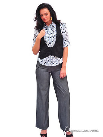 Блуза Ladystyle, цвет черно-белый