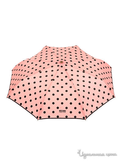 Зонт Moschino, цвет розовый, черный