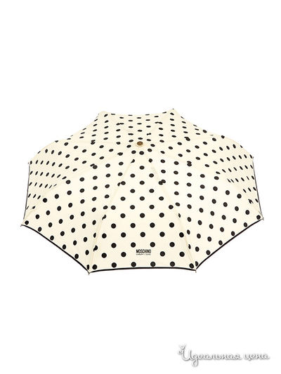 Зонт Moschino, цвет молочный, черный