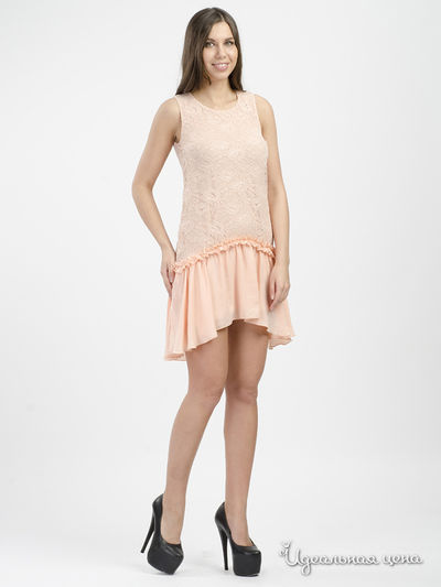 Платье Pois, цвет персиковый