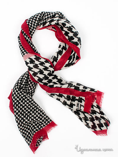 Шарф Pollini, цвет красный, черный