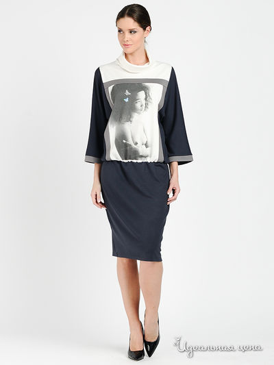 Платье Adzhedo, цвет серый комбинированный