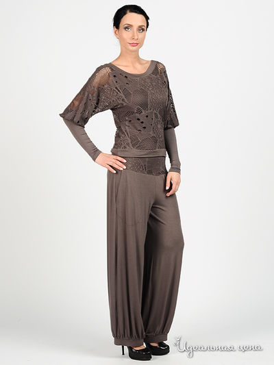 Туника Adzhedo, цвет коричневосерый
