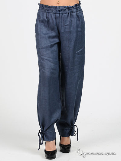 Брюки Adzhedo, цвет синий лен