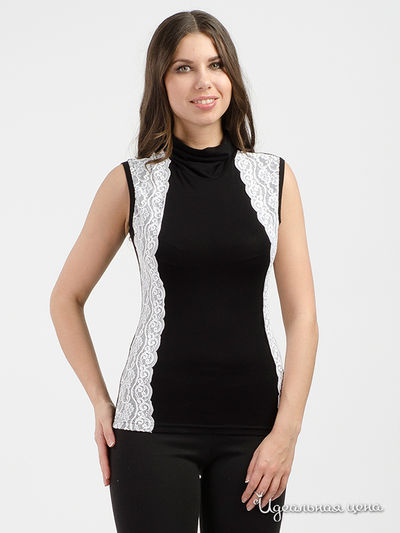 Водолазка Adzhedo, цвет черный, белый