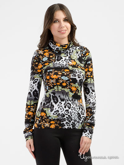 Водолазка Adzhedo, цвет черный, оранжевый