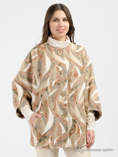 Пальто Adzhedo, цвет бежевый, зеленый