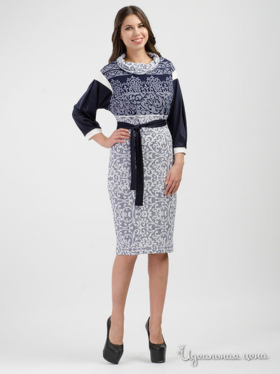 Платье Adzhedo, цвет синий, белый