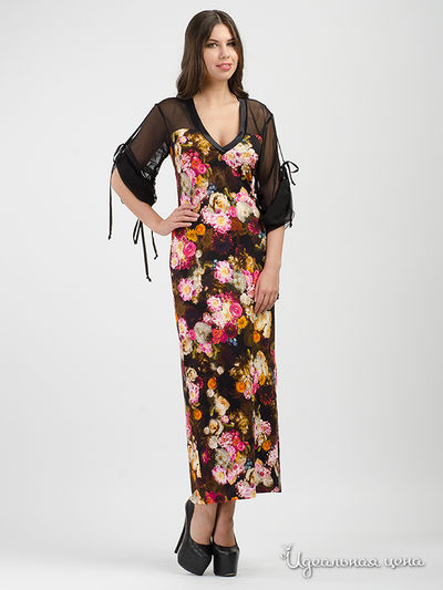 Платье Adzhedo, цвет черный, розовый