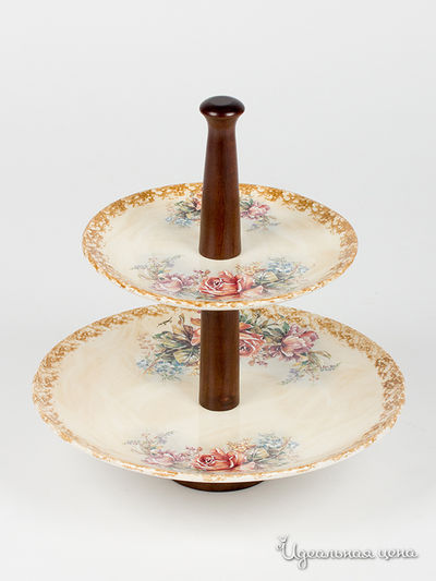 Двухъярусная ваза для фруктов LCS, цвет Мультиколор