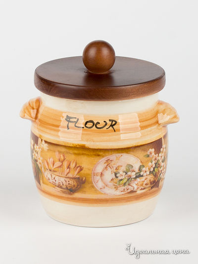 Банка для сыпучих продуктов (мука), 0,75 л LCS, цвет Мультиколор