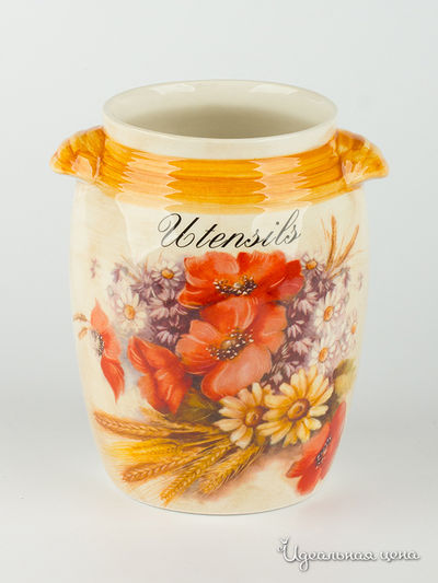 Керамическая подставка под кухонные инструменты,  h 16см LCS, цвет Мультиколор