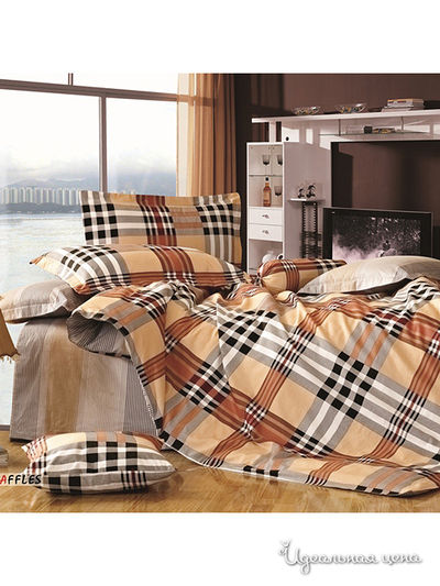 Комплект постельного белья Евро Amore Mio, цвет мультиколор