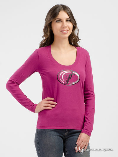 Лонгслив TRUSSARDI, цвет фуксия, принт