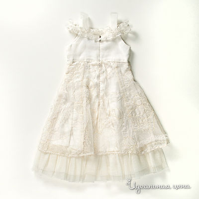 Платье Petit Blau Mari для девочки, цвет молочный, рост 92-152 см