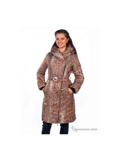 Куртка Alisa Line, цвет змея-вязка коричневая