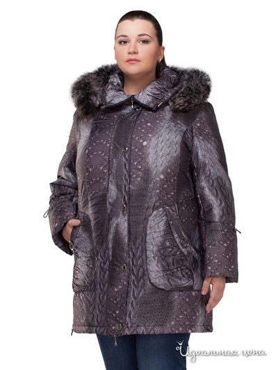 Куртка Alisa Line, цвет вязка-микс серый