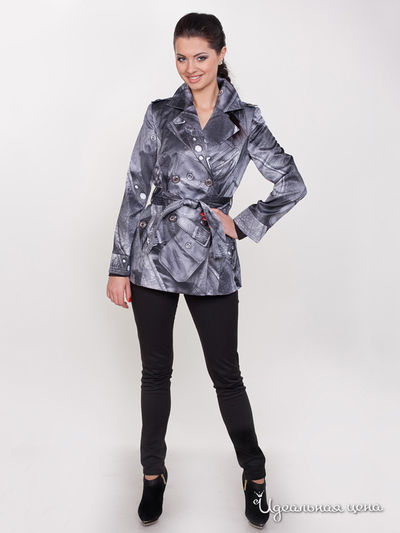 Плащ Alisa Line, цвет кожа черная