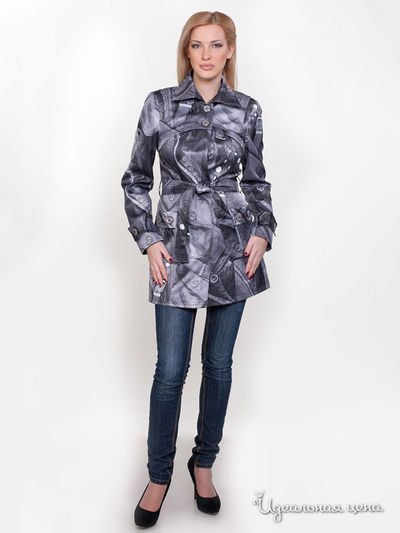 Плащ Alisa Line, цвет кожа черная