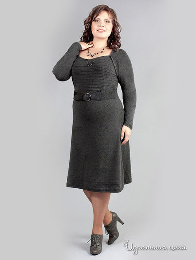 Платье Natura, цвет темно-серый меланж
